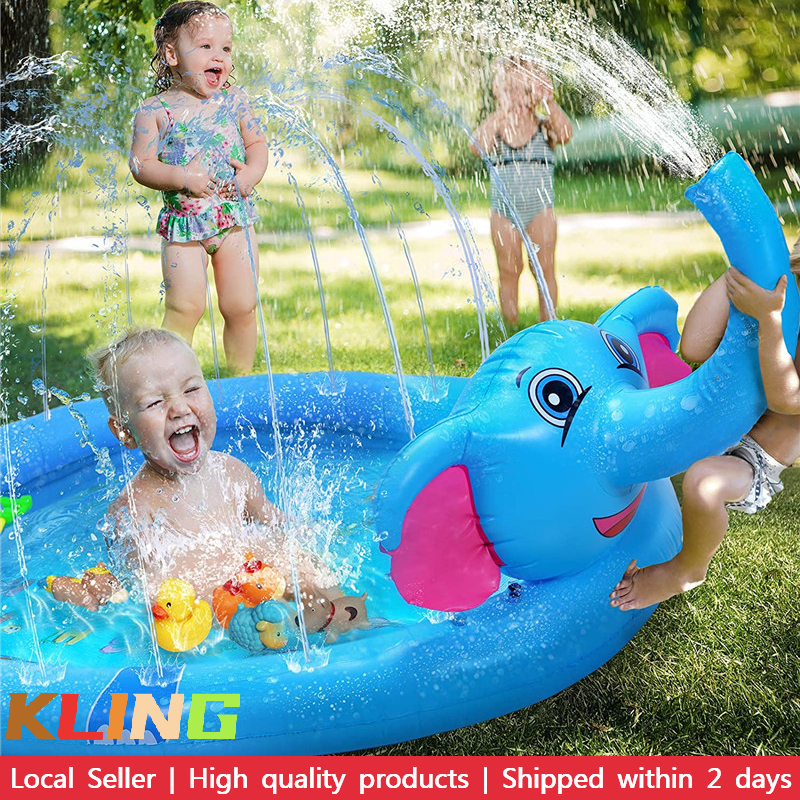 Upgraded Inflatable Sprinkler Pool for Kids 3 in 1 Splash Pad Toddler Kiddie Pool Ball Pit Pirate Ship Water Mat Wading Pool for Boys Girls Swimming Party Baby Water Toy for Outdoor Backyard Summer 
