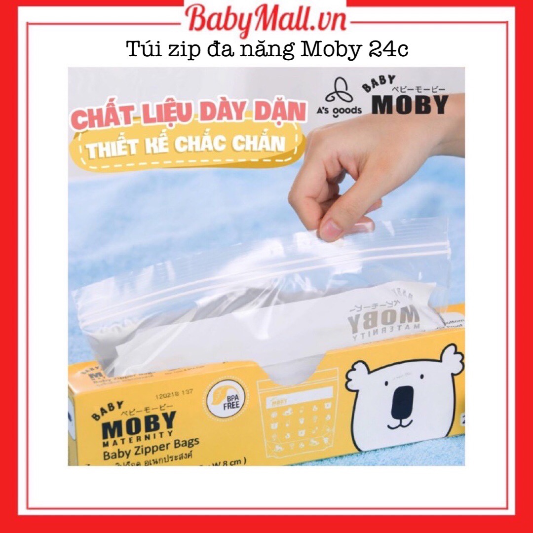 Túi zip đa năng Moby 24c Babymall.vn