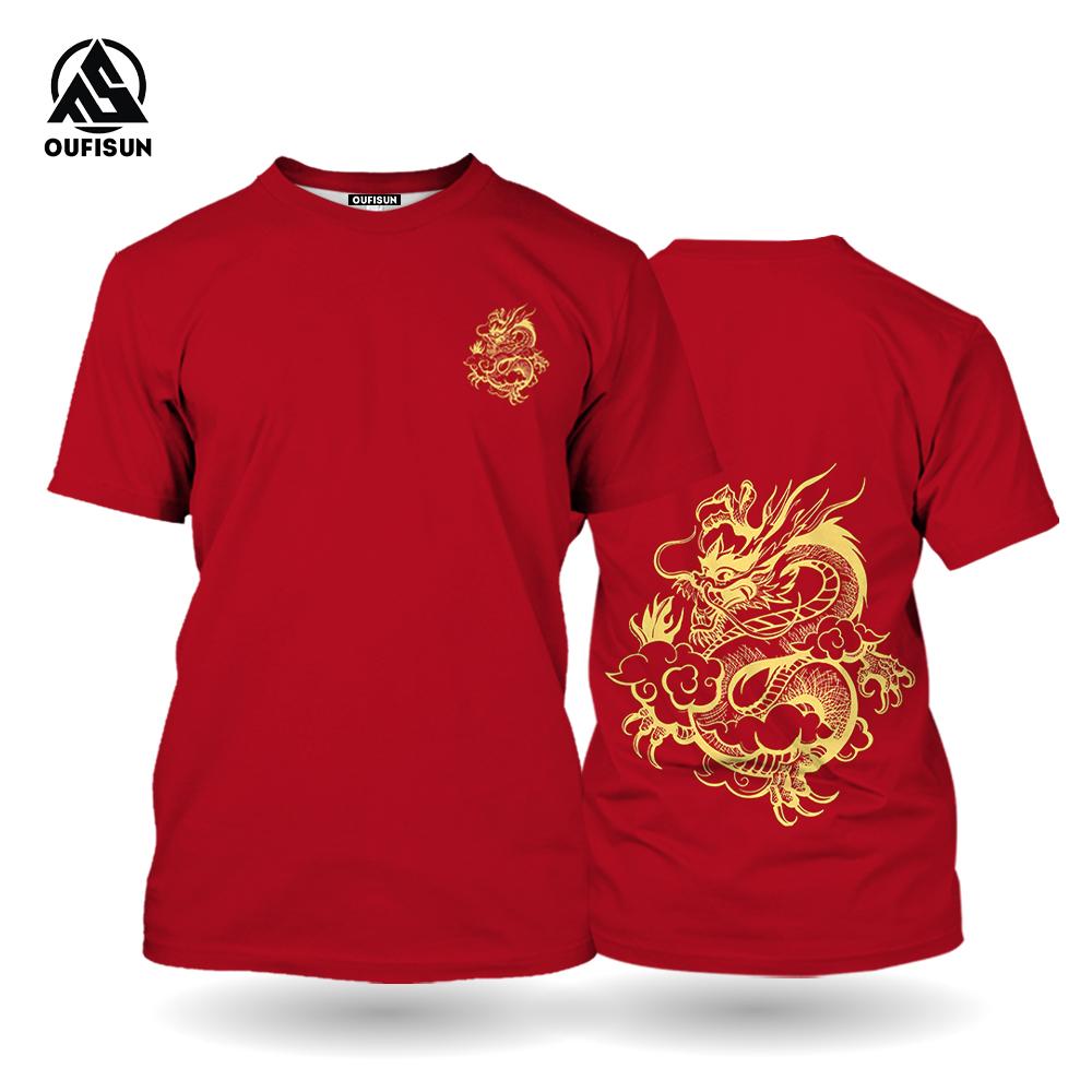 red chinese dragon shirt