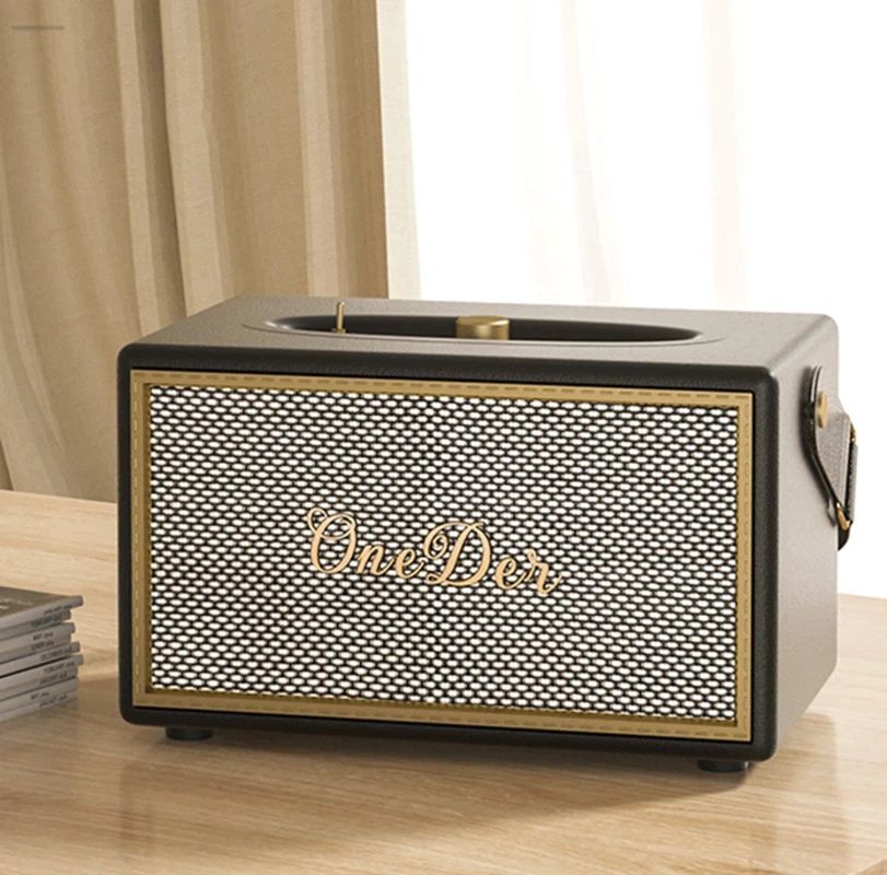 Loa bluetooth oneder d6 - loa bluetooth 5.0 nhỏ gọn bass cực căng , tích hợp công nghệ âm thanh hiện đại siêu trầm phong cách loa cổ điển hay như marshall , pin 5000mah nghe nhạc 8 giờ , bảo hành 12 tháng