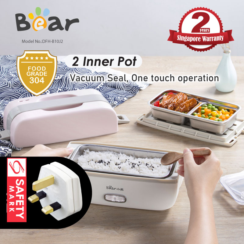 Bear Heated Lunch Box Electric Lunch Box Insulated Lunch Box Portable Hot Lunch  Box for Office Workers To Steam Rice on The Go - AliExpress