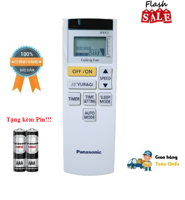 Remote Điều khiển quạt trần Pa_na_so_nic F60TAN1610ZM- Hàng mới chính hãng Pa_na_so_nic 100% Fullbox Tặng kèm Pin