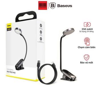 Đèn đọc sách mini, pin sạc tiện dụng Baseus Comfort Reading Mini Clip Lamp, đèn đọc kẹp sách ban đêm chống cận, bảo vệ mắt, đèn đọc sách nhỏ gọn điều khiển cảm ứng chạm thông minh