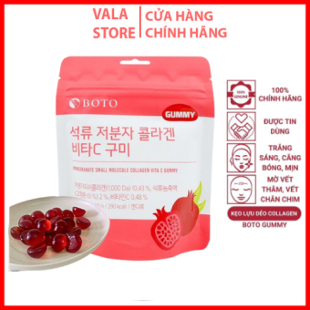 Kẹo dẻo Collagen Gummy vị lựu Dưỡng da sáng mịn, đẹp da-Boto Collagen Gummy kẹo dẻo collagen, kẹo collagen Hàn Quốc
