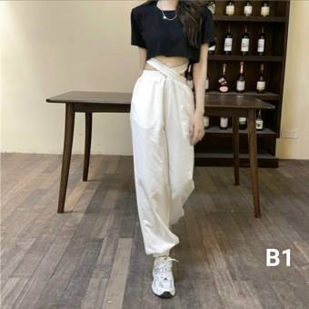 Quần jogger thể thao nữ lưng rời chữ x cực hot kiểu dáng sexy sporty size s m l B1