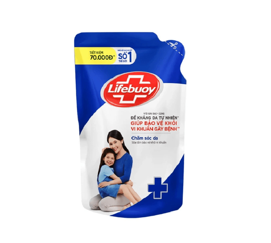 Sữa tắm sạch khuẩn lifebuoy chăm sóc da - túi 850g