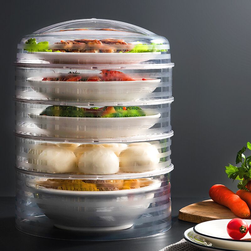 Lồng bàn giữ nhiệt thức ăn - bảo quản thức ăn- khay đậy thức ăn, lồng bàn 5 tầng giữ nhiệt cao cấp- chất liệu nhựa pp cao cấp, lồng bàn thông minh