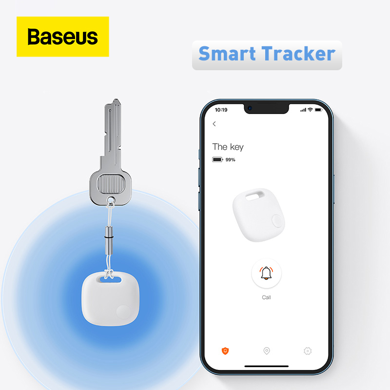 Baseus T2 Pro สมาร์ทคีย์ เครื่องป้องกันการสูญหาย ไว้หาที่อยู่กระเป๋าสตางค์ กระเป๋าเด็ก Finder GPS Locator ติดตามของด้วยระบบบลูธูท