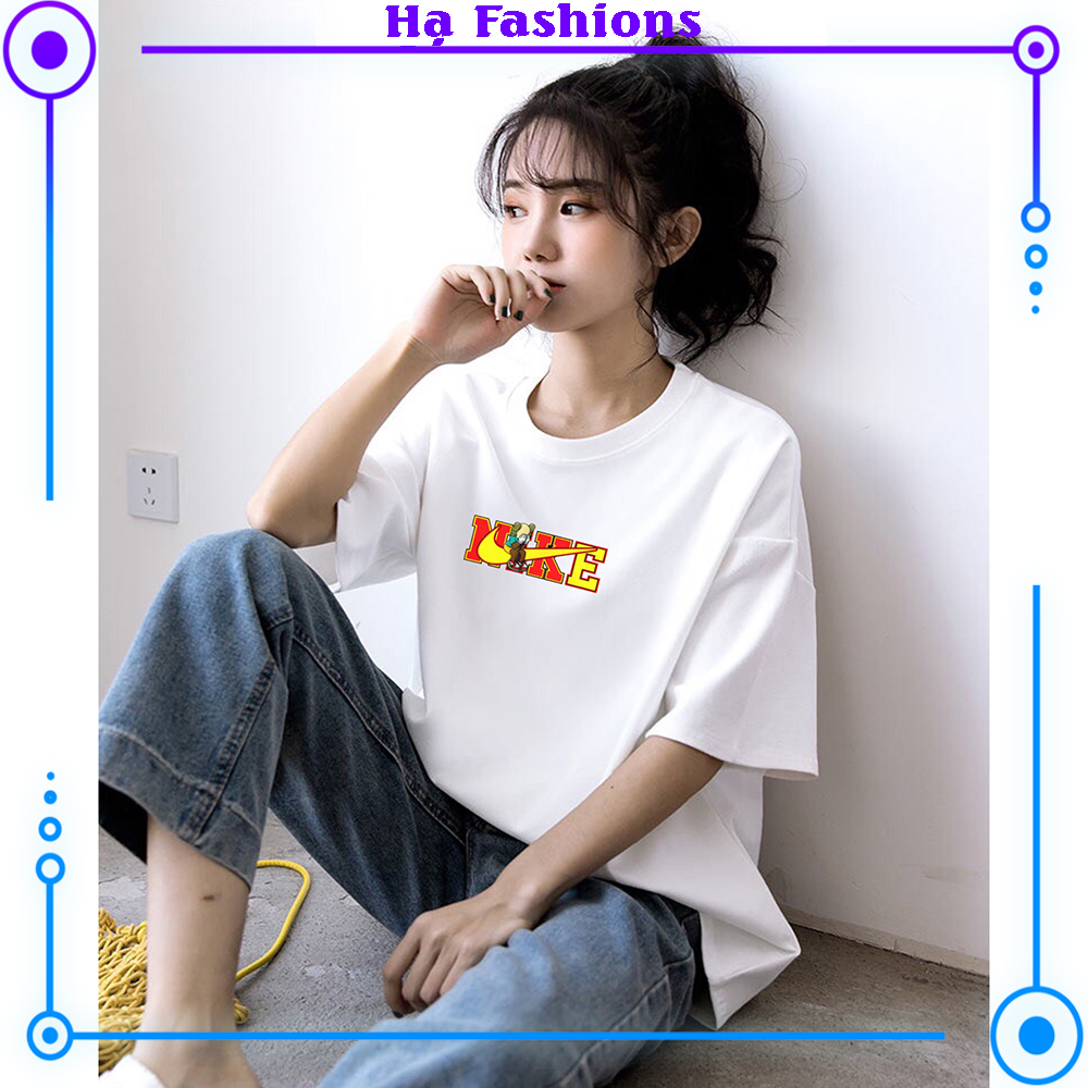 Áo thun unisex tay lỡ form rộng BEARBRICK vải cotton cao cấp dày mịn thoáng mát phong cách trẻ trung - Hạ Fashions