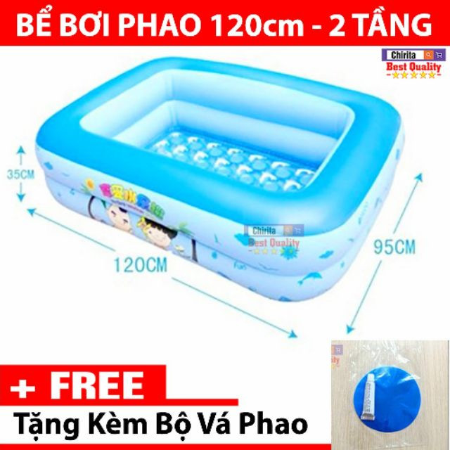 Bể bơi mùa hè, bể phao bơi cho bé , hồ bơi mini , bể bơi 3 tầng 120cm x 85cm x 35cm cho bé. bảo hành 12 tháng.
