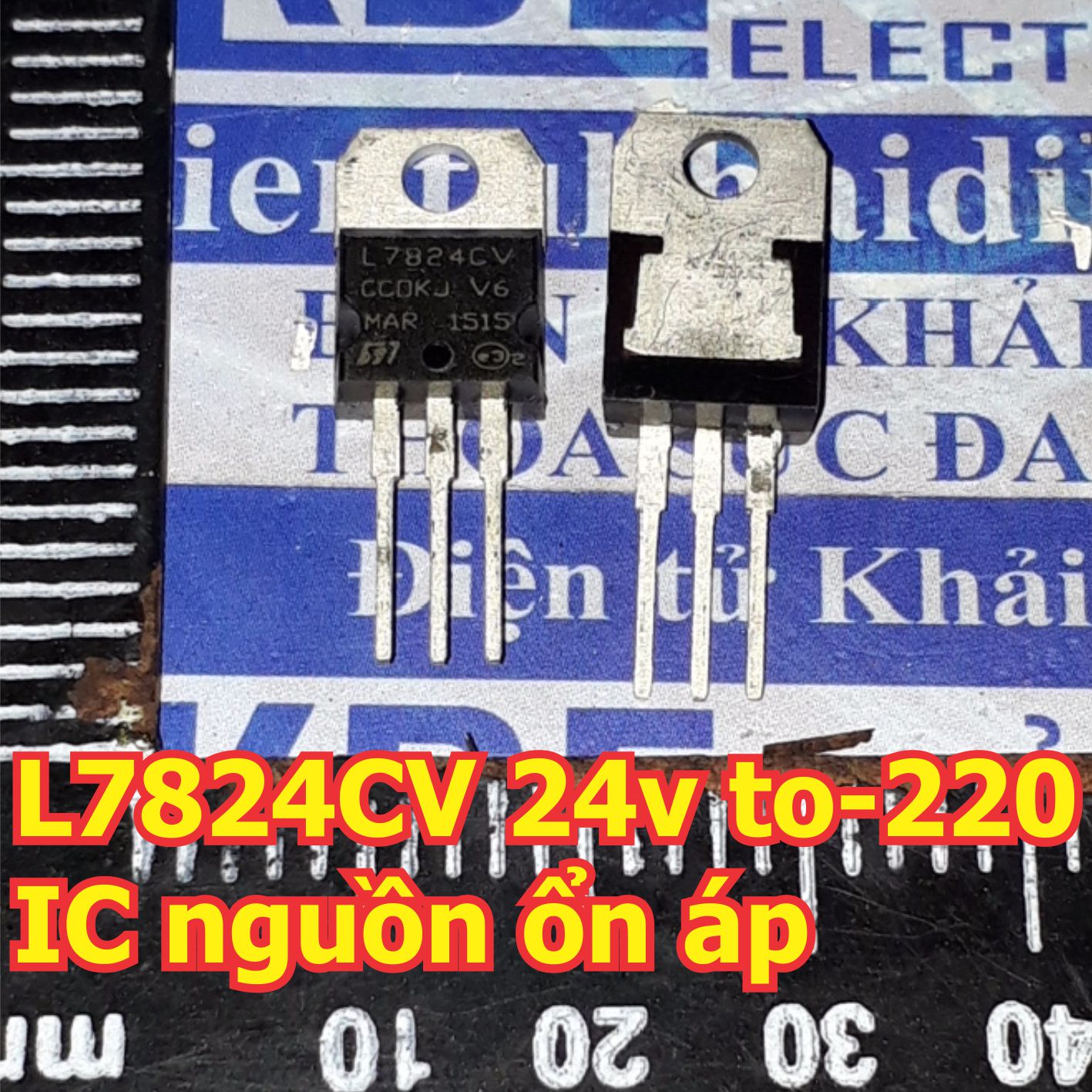 10 con l7824cv 7824 24v to-220 ic nguồn ổn áp kde1449