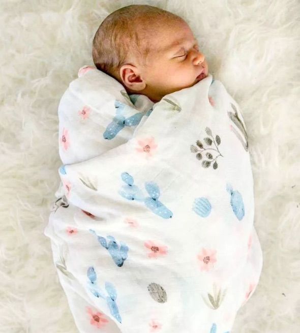 Muslin swaddle organic bamboo 47x47'' ราคา 290 บาท*ส่งฟรี