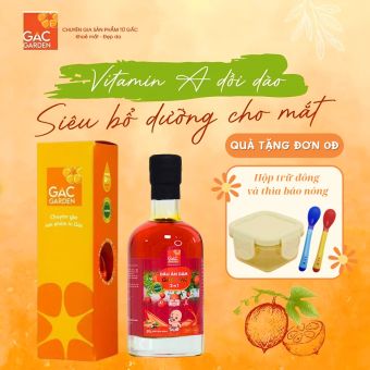 Dầu gấc ăn dặm Gấc Garden 2in1 Gấc - Lạc giúp cho bé khỏe mắt tăng đề kháng 100ml