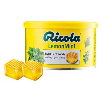 Kẹo thảo mộc Ricola vị Lemon Mint hộp thiếc 100g