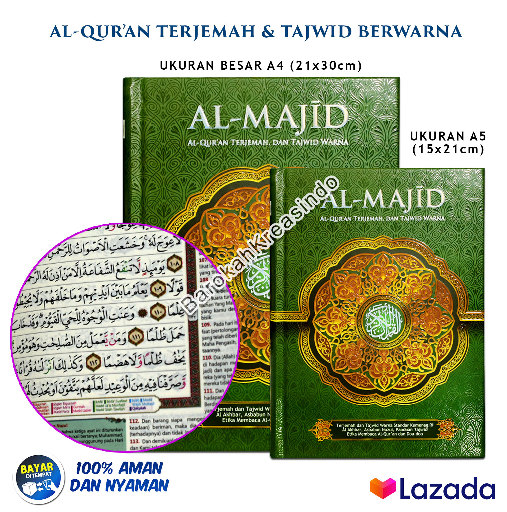Alquran Terjemahan Dan Tajwid Al Majid Ukuran Besar A4 Quran Terjemah Dan Tajwid Warna Lengkap Alquran…