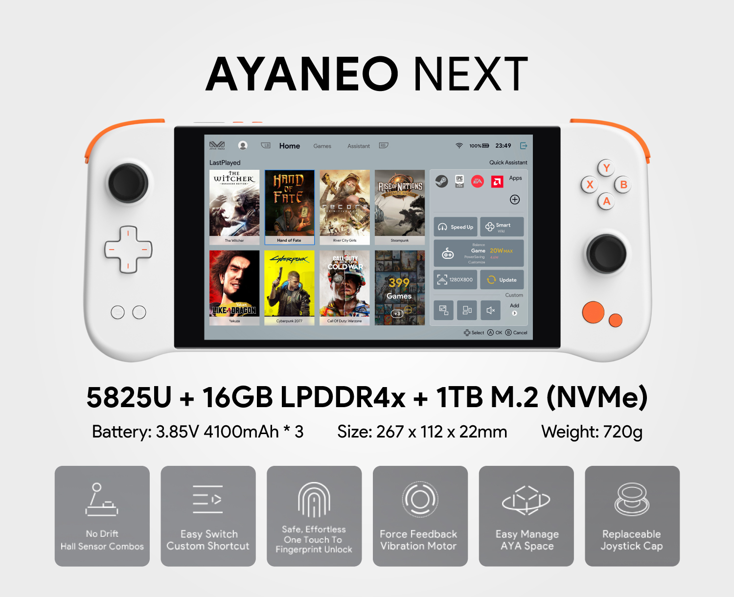 Ayaneo Air Pro AMD Ryzen 5 5560U 16GB RAM 512GB SSD (Black