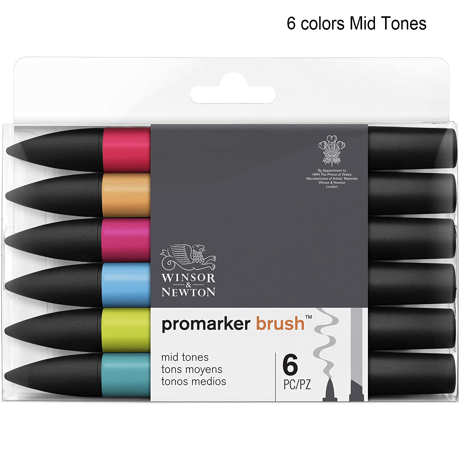 Winsor & newton bút đánh dấu bút lông promarker 6/12/24/48 màu đầu kép