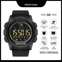 NORTH EDGE Shockproof Tactical Digital Mens Watch 33 months Standby Time Scratch Resistant Glass Pedometer Distance Outdoor Sports Swimming 100M Waterproof AK Watch For Men