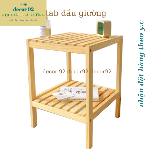 Táp đầu giường,tủ đầu giường gỗ thông