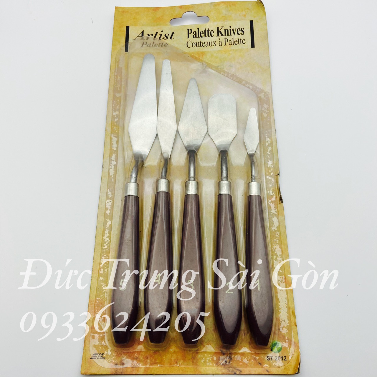 Bộ 5 dụng cụ chà láng mini trang trí bánh kem, dụng cụ vẽ tranh bằng thép không gỉ