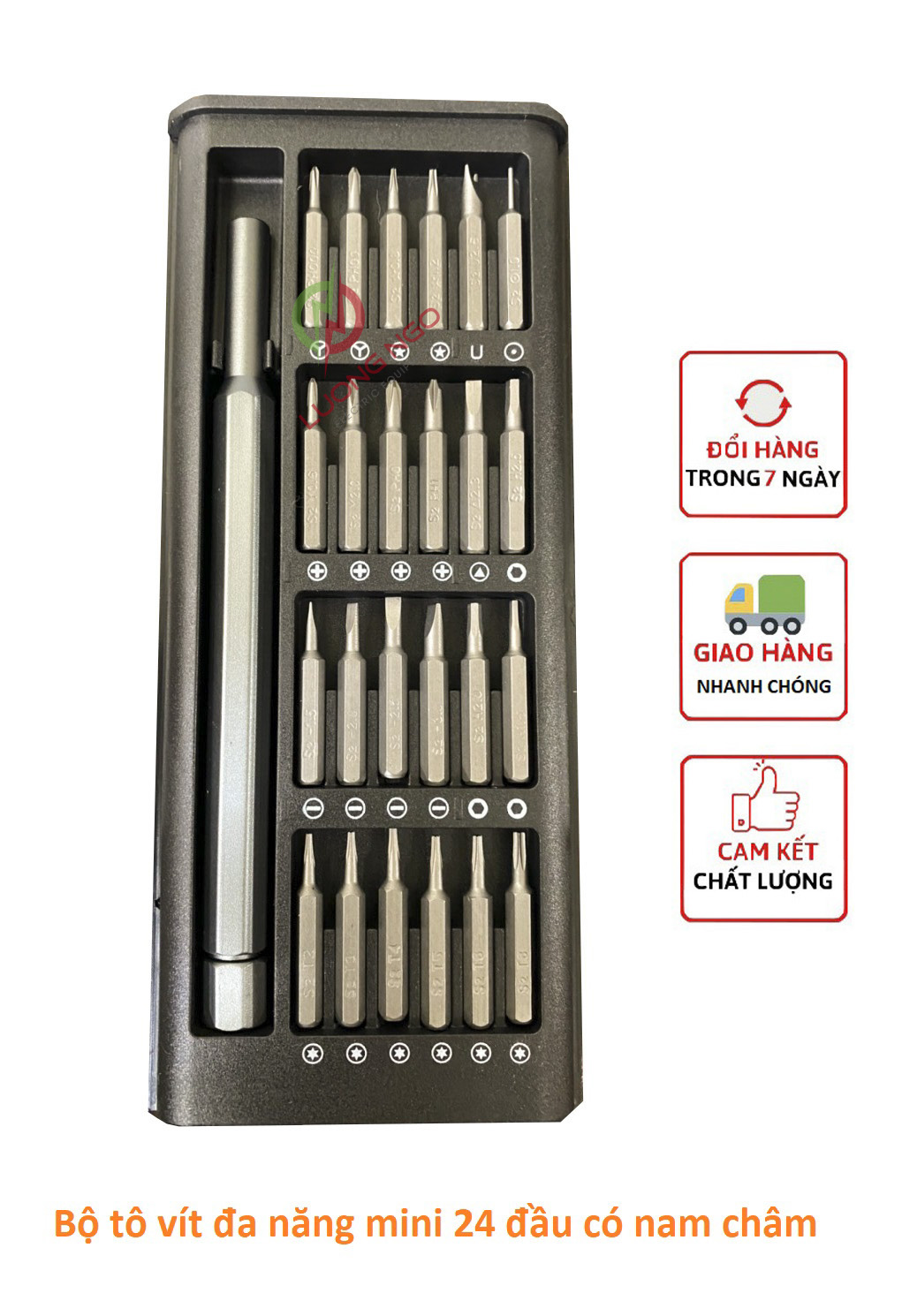 Bộ tô vít đa năng mini 24 đầu có nam châm tô vít cao cấp nhỏ dụng cụ mở sửa điện thoại iphone kính ip điện tử