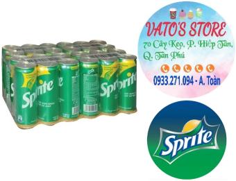 Thùng 24 lon Nước ngọt SPRITE chanh lon 320ml / Lốc 6 lon Nước ngọt SPRITE chanh lon 320ml