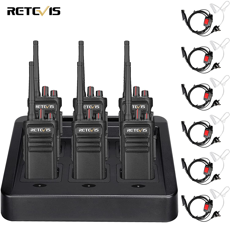 Retevis RB23 Waterproof 2 Way Radios Long Range Rugged Emergency Alarm 1800 mAh with 6 Way Multi Gang Charger for Construction (6 Pack) ราคา 14,859 บาท*ส่งฟรี