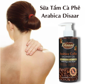 Sữa Tắm Cà Phê Thuần Chay Sạch Sâu Lỗ Chân Lông Arabica Disaar 300 ml Dưỡng Ẩm & Làm Trắng Da, Chống Lão Hoá, Giúp Da Luôn Mịn Màng Và Tươi Trẻ