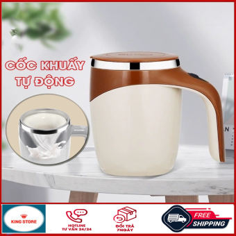 Ly pha cà phê tự động, cốc giữ nhiệt, cốc tự khuấy thông minh bằng thép không rỉ 304, dung tích 380ml, cốc pha tự động, cốc khuấy tự động , cốc khuấy từ tính, cốc khuấy cà phế, cốc cafe tự khuấy