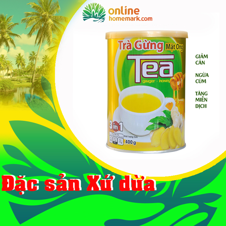 [Lon 400g] Trà gừng mật ong Thanh Bình- đồ ăn vặt