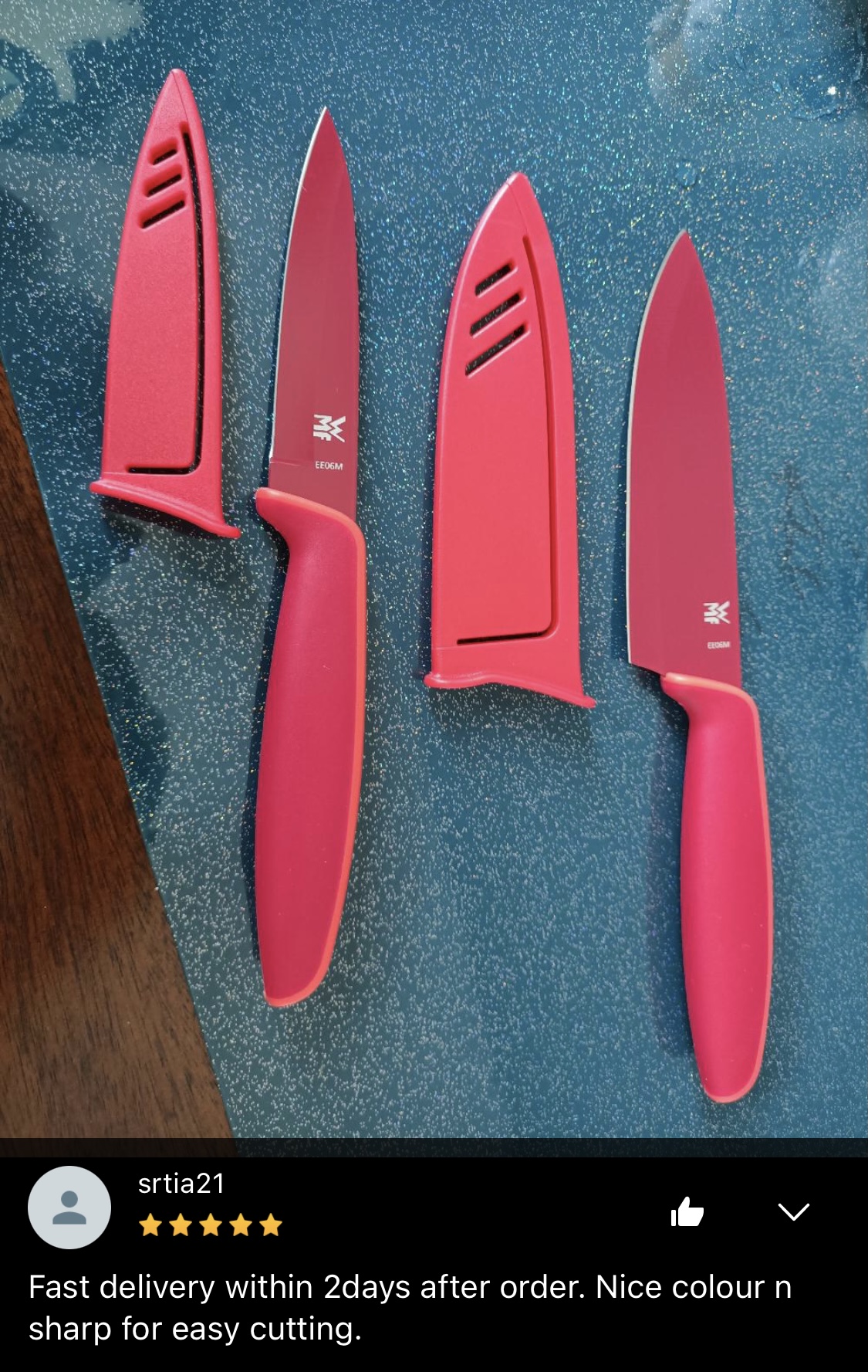 Knife set TOUCH, set of 2 pcs, red, WMF 