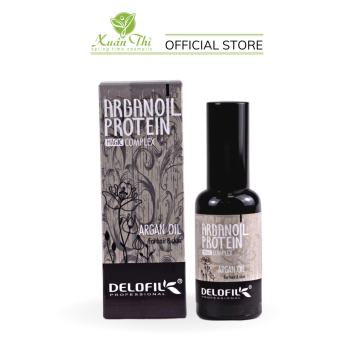 Tinh dầu dưỡng tóc, collagen keratin phục hồi sâu tóc hư tổn, xơ yếu - Delofil Argan Oil 50ml