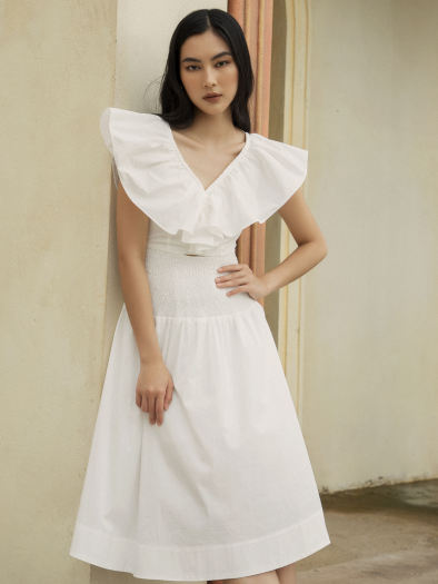 ĐẦM XÒE MAXI CHUN CỔ BÈO NHÚN D.CHIC MS: 2812888