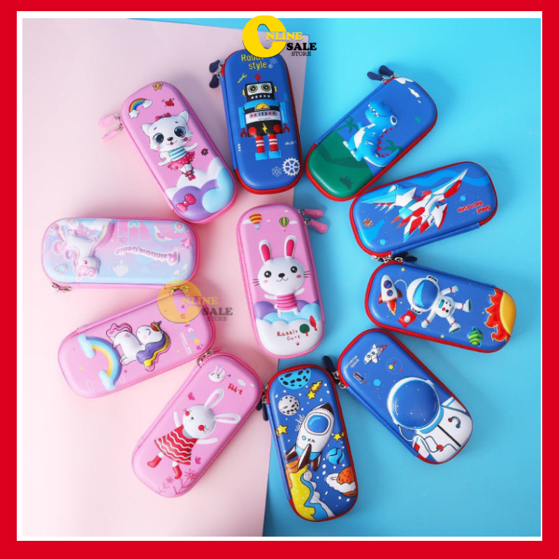 Hộp đựng bút 3D nổi cute dễ thương Cho bé trai,bé gái học sinh tiểu học cấp 1- Khay đựng bút học sinh