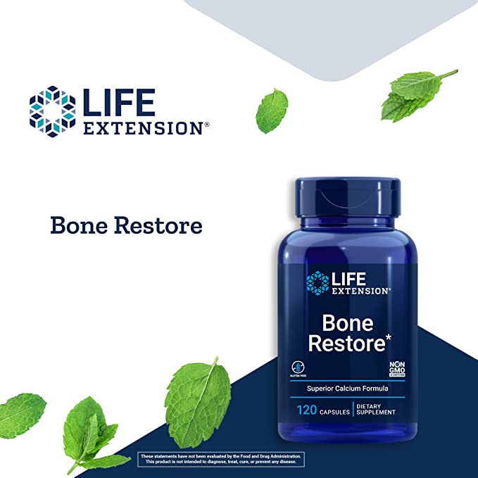 Viên uống Bone Restore cung cấp tổng cộng 700 mg ba loại canxi dễ hấp thu