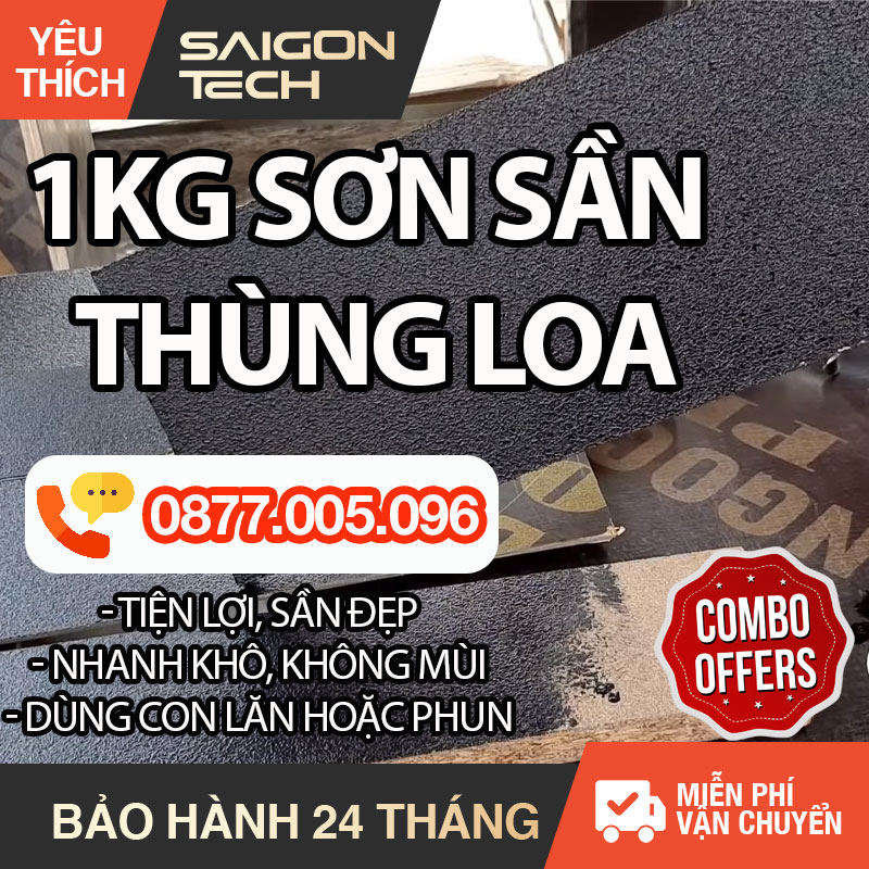 1KG SƠN SẦN THÙNG LOA BẰNG CON LĂN HỆ NƯỚC - KHÔNG CẦN PHA THÊM GÌ CỨ VẬY LĂN - SƠN THÙNG LOA CŨ, MỚI - PHỤ KIỆN LÀM LOA THÙNG #sonsanthungloa