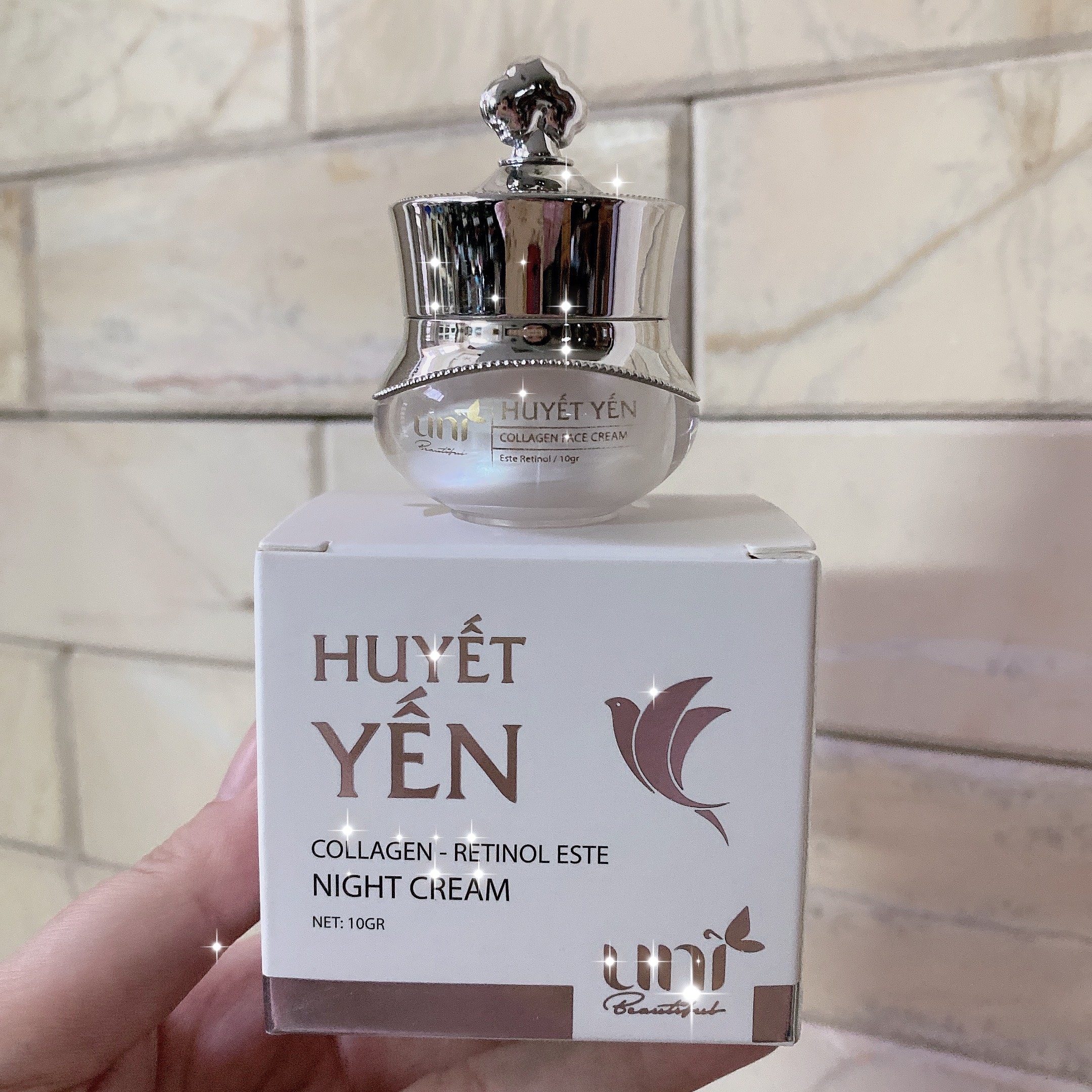 Kem face ban đêm yến tươi size 10g Uni Beautiful