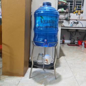 Chân kệ Inox để bình nước hoặc nồi cơm điện loại tròn cao 41cm