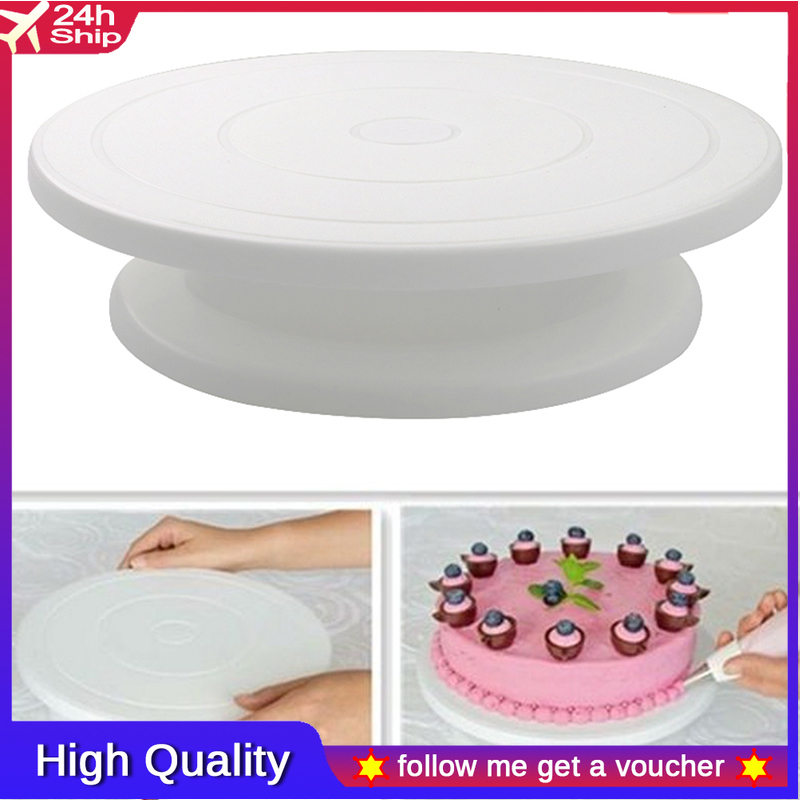 6Pcs/Set Cake Decorating Tools With 1 Rotating Cake Spinner 2 Cake Spatula  3 Icing Smoother Cakes Turntable/Stand