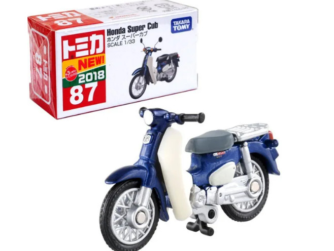 Mô hình xe tomica 87 xe máy honda super cub 1/33