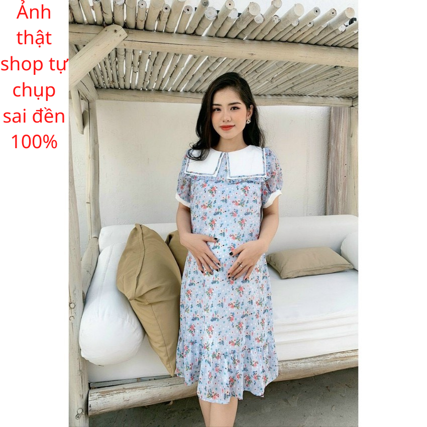 Váy bầu-Váy bigsize-Váy đuôi cá hoa nhí siêu đẹp Q0004
