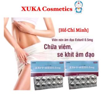 Viên nén đặt phụ khoa âm đạo Nhật Bản Estoril 0.5mg diệt khuẩn phụ khoa viêm ngứa vệ sinh phụ nữ se khít làm hồng vùng kín