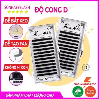 Mi khay độ cong D, chất mi silk hàn, mi mềm dễ bắt keo, dùng để nối mi volume, classic, Sơn Hà Eyelash chuyên sỉ lẻ dụng cụ mi