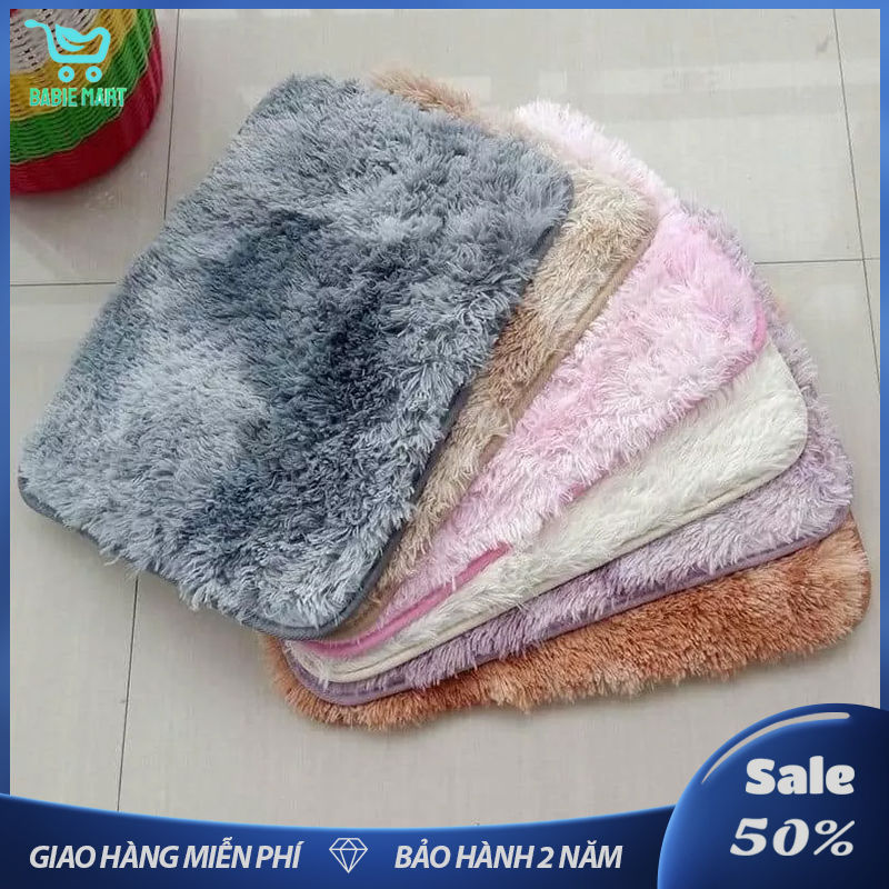 Thảm lông lót chân, thảm lau chân loại nhỏ siêu thấm hút - giao màu ngẫu nhiên