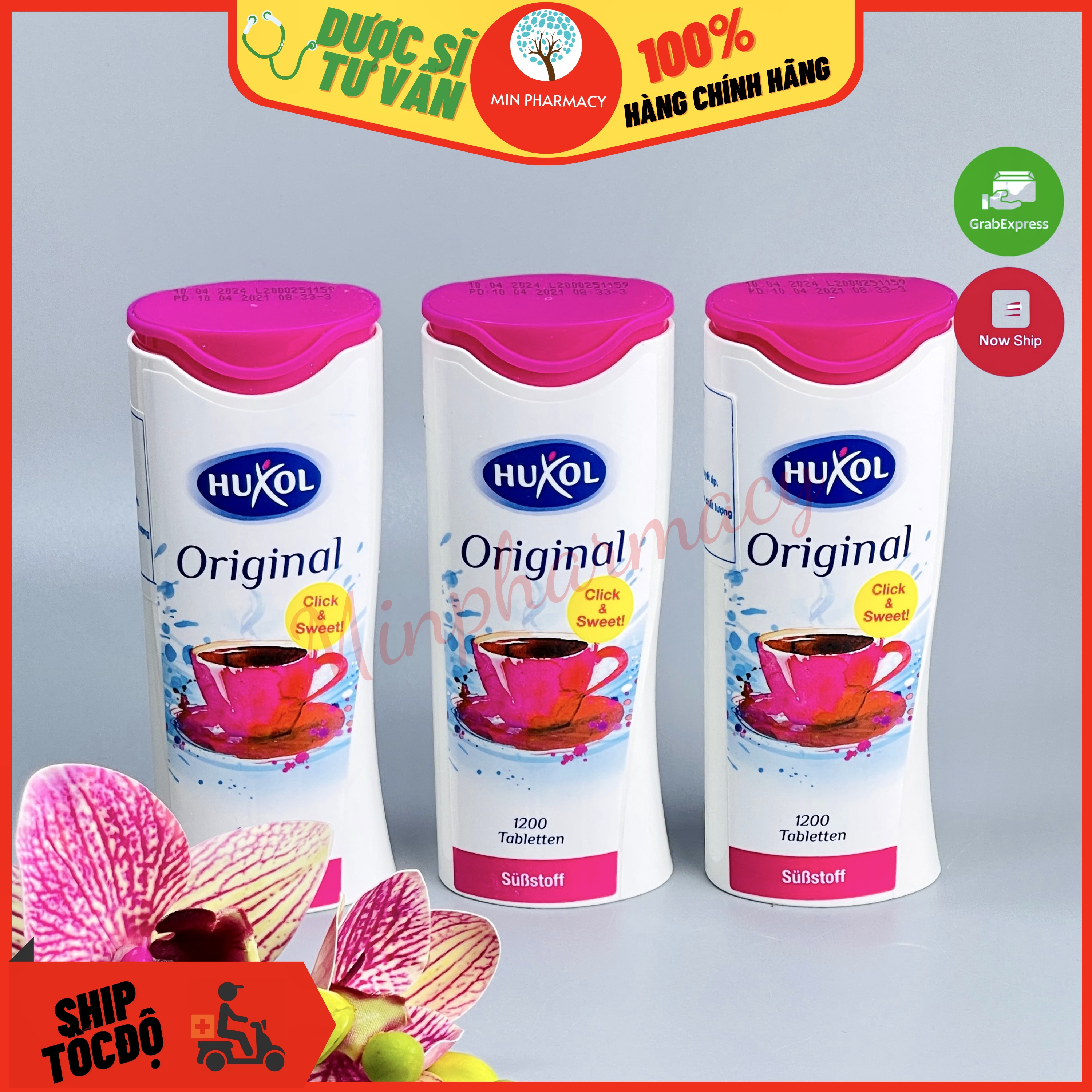 Combo đường ăn kiêng huxol hộp 1200 viên- maxpharmacy