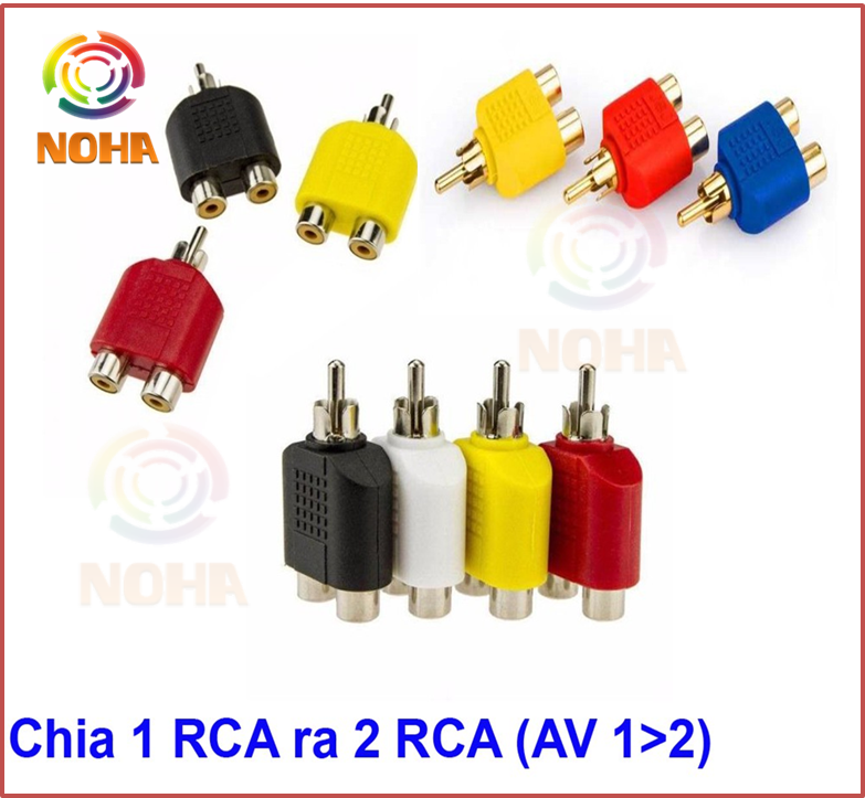 10 cái jack chia av- rắc chia av từ 1 ra 2 bền cao cấp, đầu chia av 1 ra 2