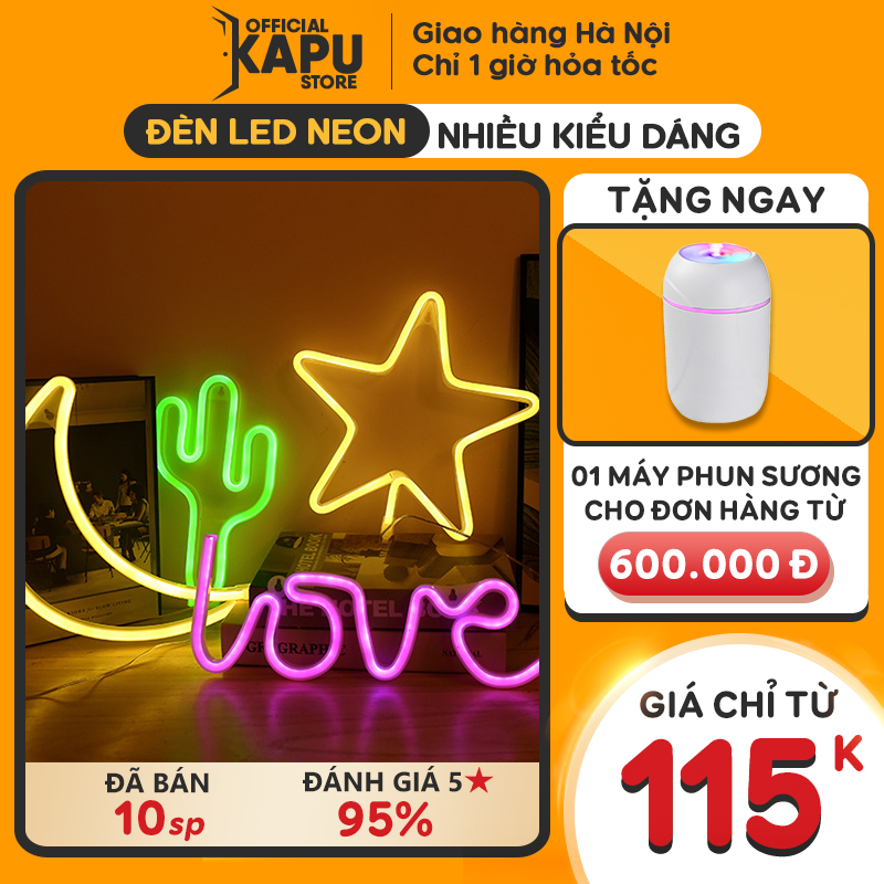 Đèn LED Neon Light long lanh, đèn trang trí nhiều hình ánh sáng đẹp - GGTeam