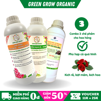Combo chế phẩm phân bón hữu cơ vi sinh đạm cá dịch chuối trứng ủ cùng Humic lên men vi sinh MS131 GREEN GROW