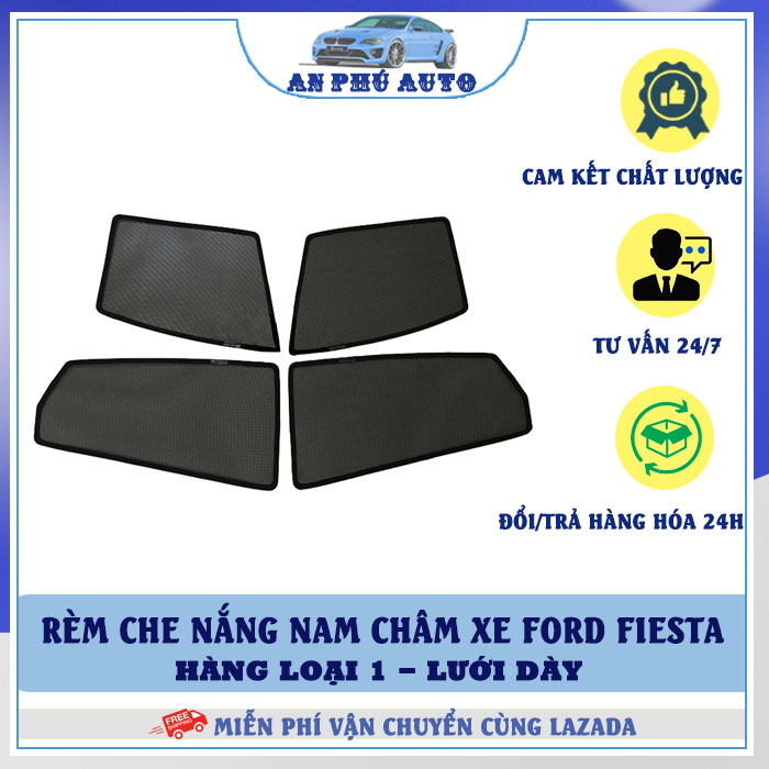 Rèm che nắng ô tô nam châm theo xe ford fiesta ⚡ hàng loại 1 - lưới dày ⚡ - combo 4 tấm chắn nắng - việt nam sản xuất