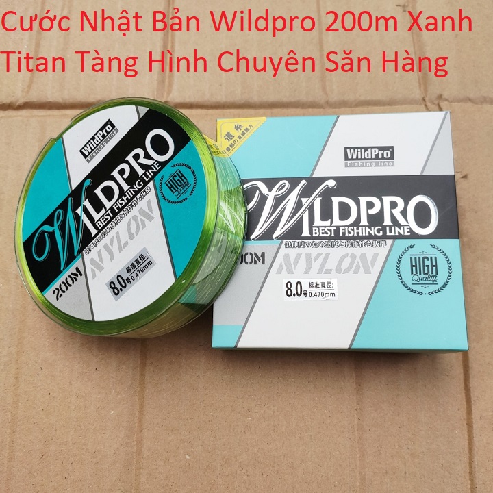 Dây cước câu cá nhật bản wildpro 200m xanh titan tàng hình chuyên săn hàng